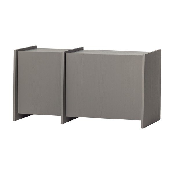 Pilkos spalvos TV spintelė iš uosio 102x53x44 cm Brock – WOOOD