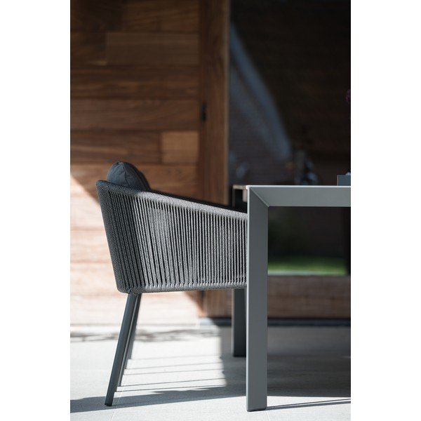 Juodos spalvos metalinė sodo kėdė Omer – Diphano-image-1