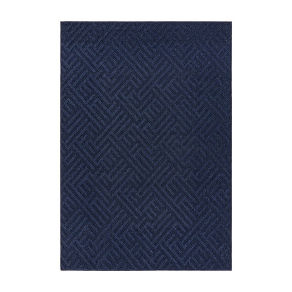 Tamsiai mėlynas kilimas Asiatic Carpets Linear, 80 x 150 cm