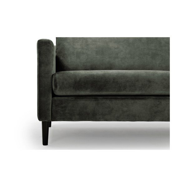 Žalios ir pilkos spalvos sofa su aksominiu užvalkalu Scandic Adagio, 220 cm pločio-image-1
