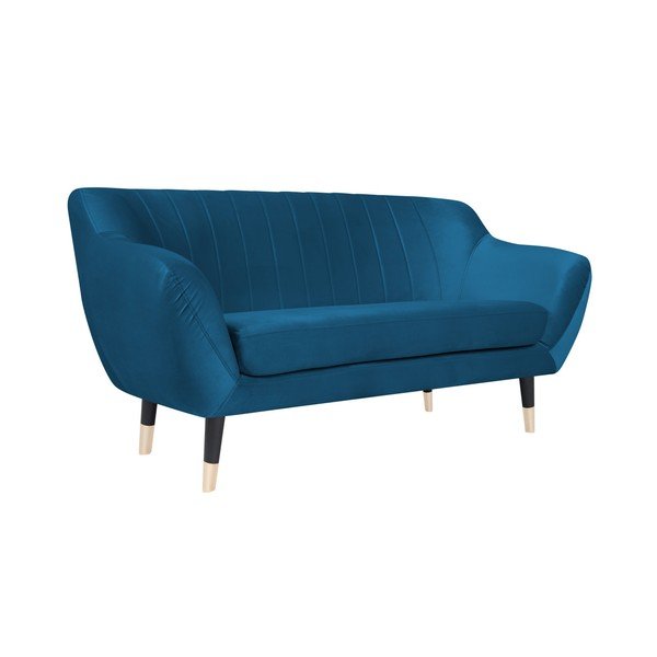Mėlyna sofa su juodomis kojomis Mazzini Sofas Benito, 158 cm-image-2