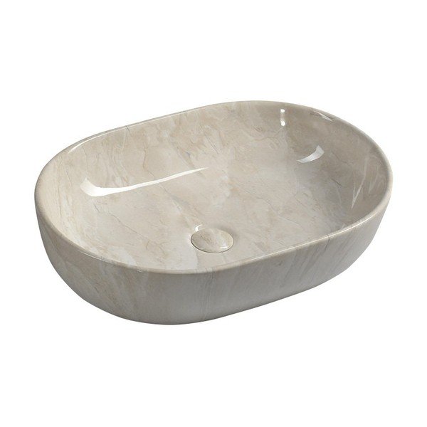 Iš keramikos praustuvas smėlio spalvos 59x42 cm Dalma – Sapho