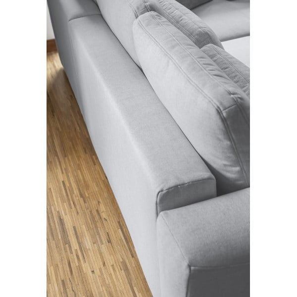 Šviesiai pilka kampinė sofa-lova (U formos) Homely Tommy - Miuform-image-3
