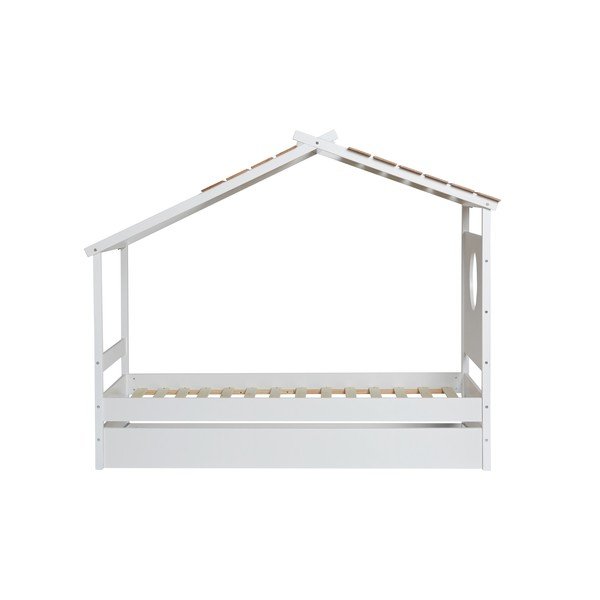 Balta vaikiška lova su ištraukiamu stalčiumi Marckeric Nayah, 90 x 190 cm-image-2