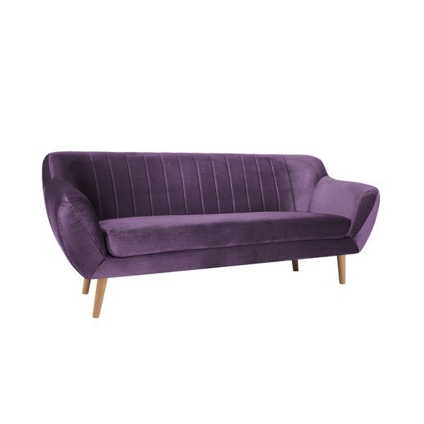 Violetinė trijų vietų sofa Mazzini Sofas Benito-image-1