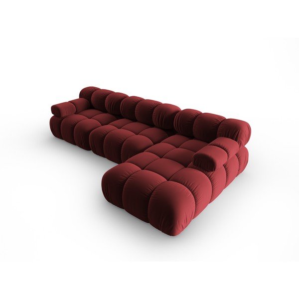 Sofa raudonos spalvos iš velveto 285 cm Bellis – Micadoni Home-image-4