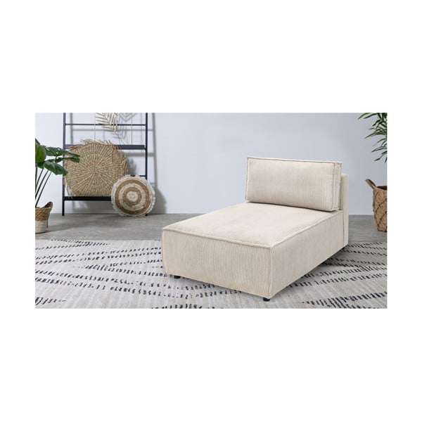 Modulinė sofa kreminės spalvos iš kordinio velveto (kintama) Nihad modular – Bobochic Paris-image-1