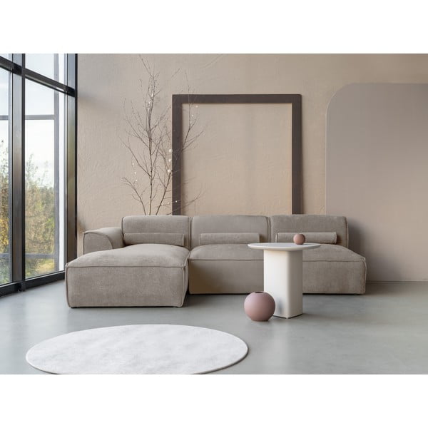 Kampinė sofa smėlio spalvos (su kairiuoju kampu) Flex Felix – Miuform-image-1