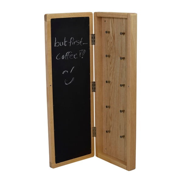 Natūralaus ąžuolo veidrodinė raktų spintelė Rowico Metro-image-3