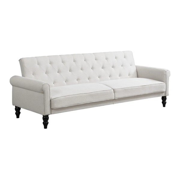 Kreminės spalvos reguliuojama/sulankstoma sofa 222 cm Tyne – Støraa-image-2