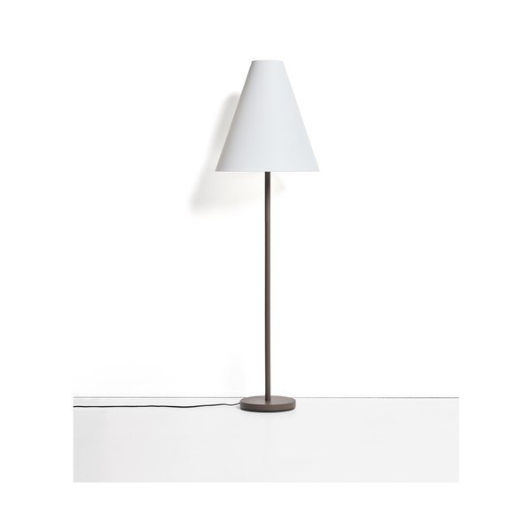 Rudos spalvos pastatomas šviestuvas (aukštis 153 cm) su tekstiliniu gaubtu Navat – Kave Home-image-4