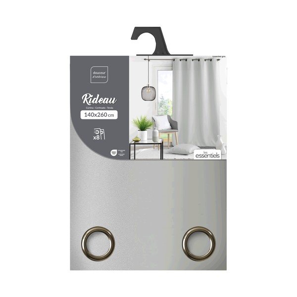 Šviesiai pilkos spalvos užuolaida 140x260 cm Essentiel – douceur d'intérieur-image-3