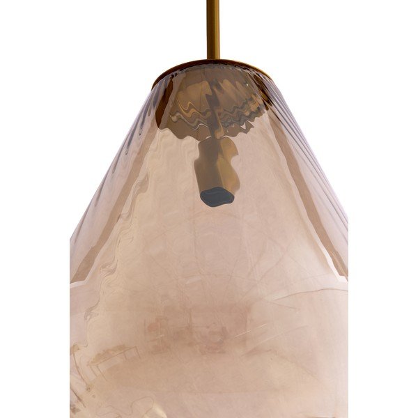 Gintarinės spalvos kabantis šviestuvas su stiklo gaubtu Leona – Light & Living-image-3
