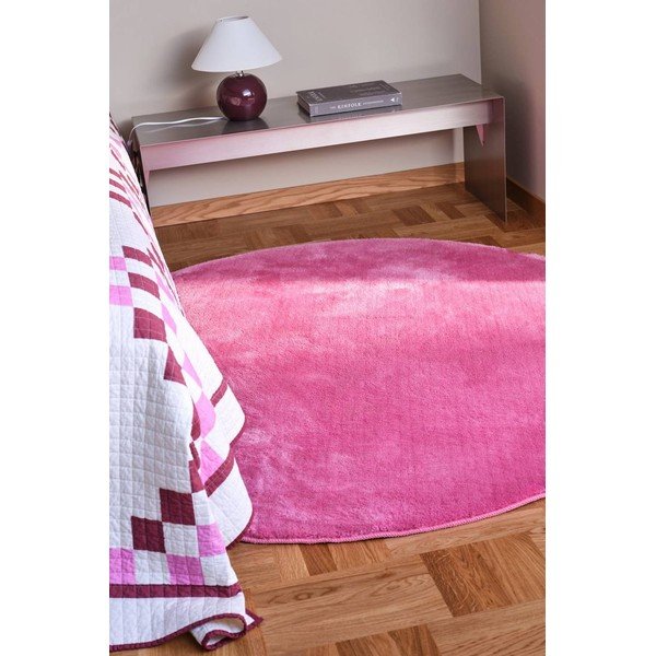 Rožinės spalvos apvalios formos kilimas ø 160 cm Coral – Jotex-image-1