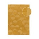 Geltonos spalvos vilnonis kilimas Flair Rugs Gigi, 160 x 230 cm