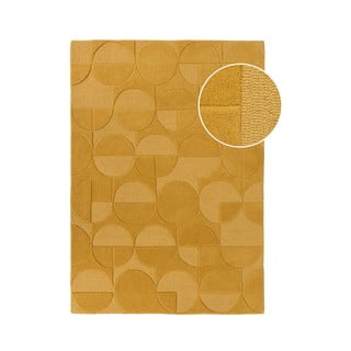 Geltonos spalvos vilnonis kilimas Flair Rugs Gigi, 200 x 290 cm