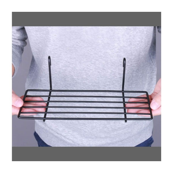 Juodos spalvos papildoma lentynėlė, 24 cm ilgio-image-1