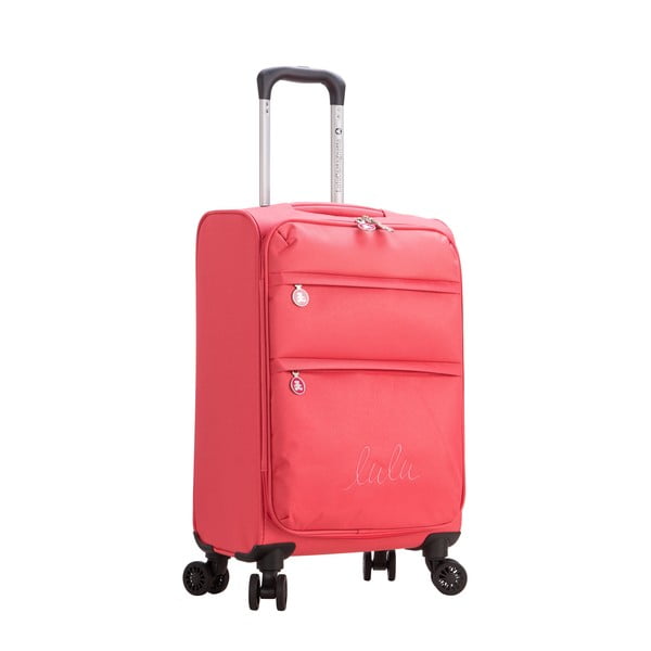 Rožinis 4 ratų bagažas Lulucastagnette Luciana, 101 l-image-4