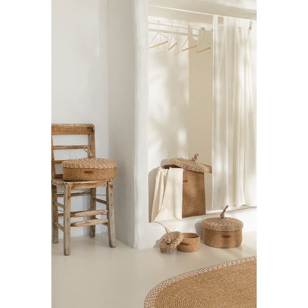 Medžiaginė dekoratyvinė laikymo dėžė su dangčiu - Mioli Decor-image-1