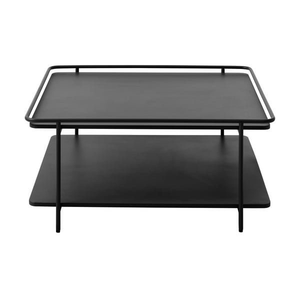 Juodos spalvos iš metalo kavos staliukas 75x75 cm Yuba – Unique Furniture