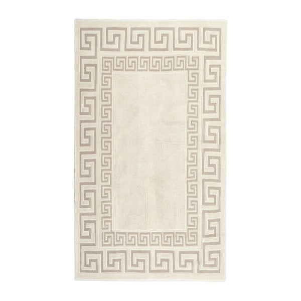 Kreminės ir baltos spalvos medvilninis kilimas Orient 60 x 90 cm