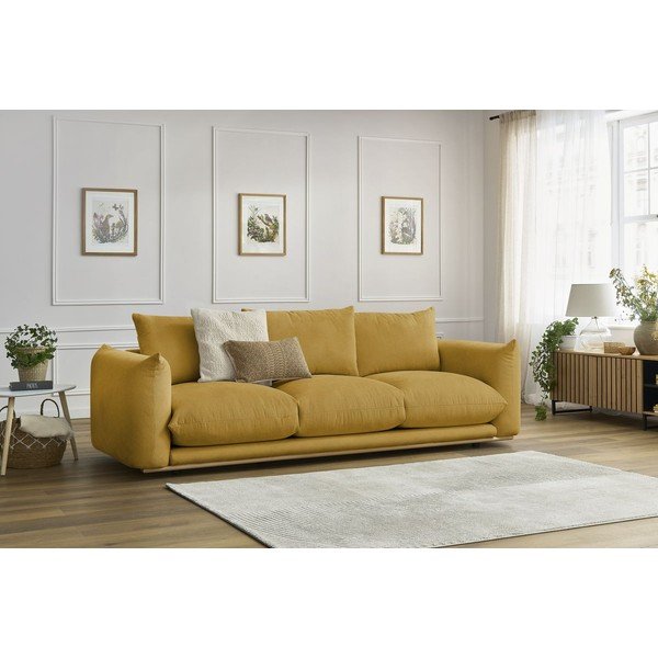 Sofa geltonos spalvos 265 cm Ernest – Bobochic Paris-image-1