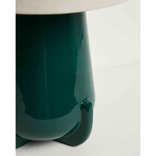 Žalios spalvos/dramblio kaulo spalvos iš keramikos stalinis šviestuvas (aukštis 45,5 cm) Odra – Kave Home-image-4
