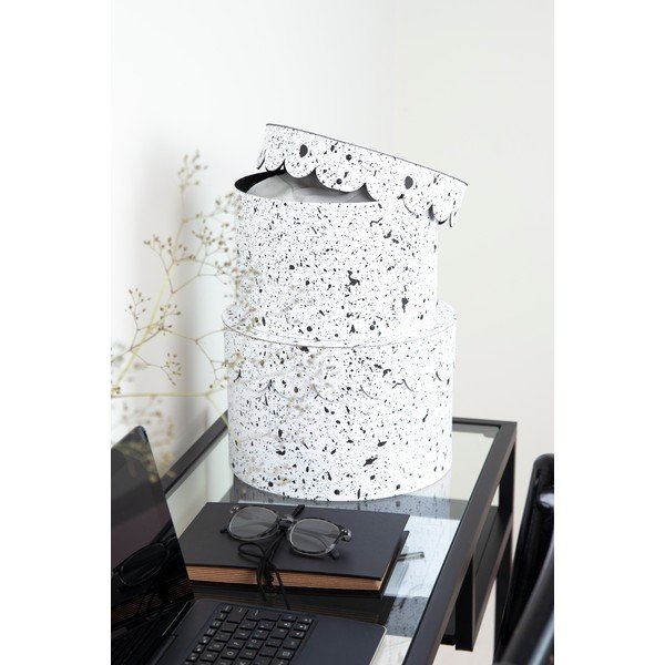 2 juodai baltų daiktadėžių rinkinys Bigso Box of Sweden Splash-image-1