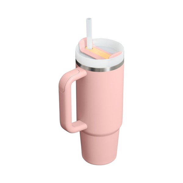 Persikų spalvos iš nerūdijančio plieno su šiaudeliu termosas 890 ml Quencher H2.O FlowState™ Tumbler Peach Rose – Stanley-image-2