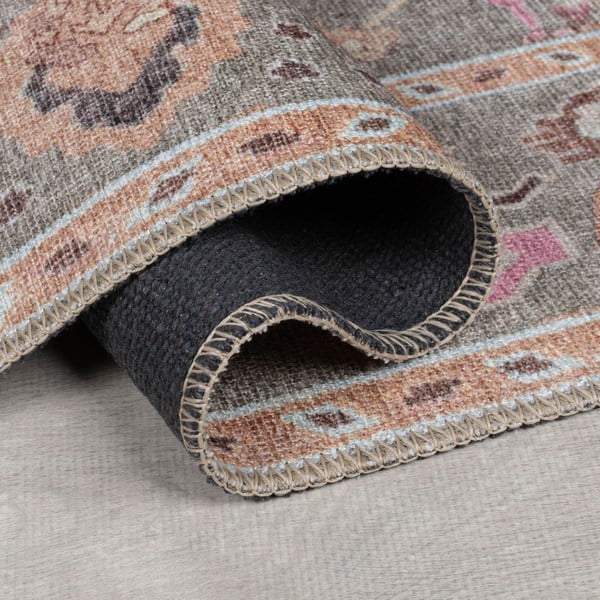 Skalbiamas šviesiai žalios spalvos kilimas 190x290 cm Una Floral – Flair Rugs-image-2