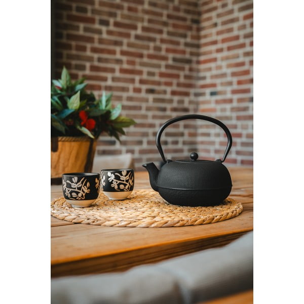 Iš porceliano/iš ketaus arbatos rinkinys juodos spalvos Sichuan – Bredemeijer-image-1