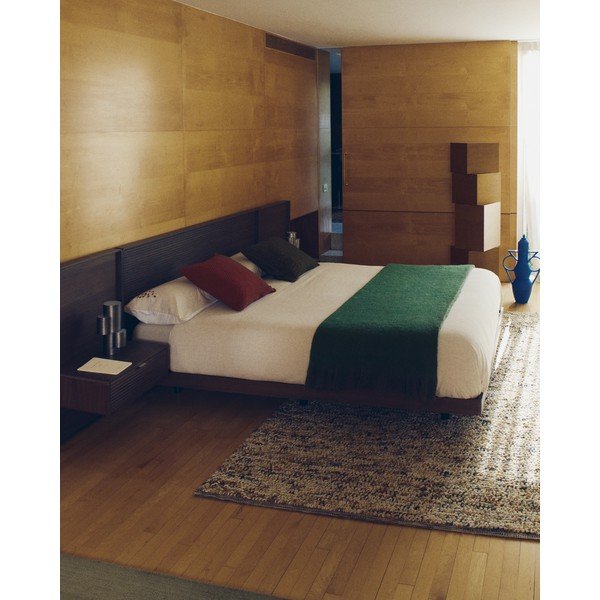 Rudos spalvos iš beržo masyvo dvigulė lova su lovos grotelėmis 160x200 cm Norlen – Kave Home-image-1