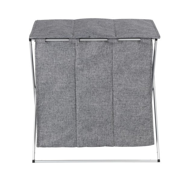 "Wenko Trio" pilkas 3 skyrių skalbinių krepšys, 118 l talpos-image-3