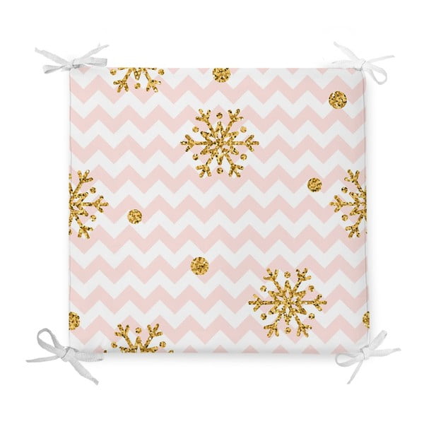 Kalėdinė sėdynės pagalvėlė iš medvilnės mišinio Minimalist Cushion Covers Pastel Stripes, 42 x 42 cm