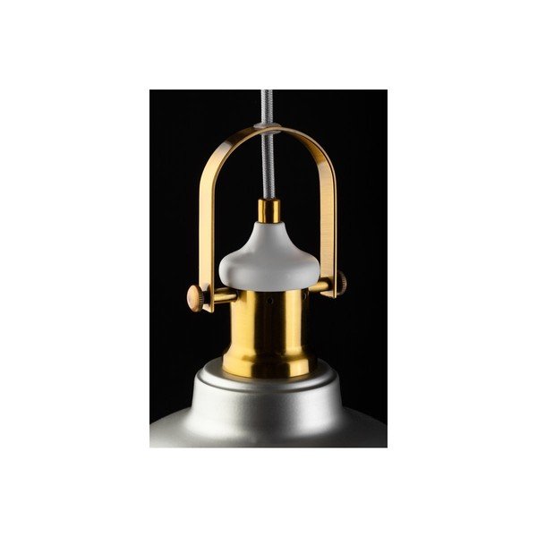 Kabantis šviestuvas sidabrinės spalvos ø 22 cm su metaliniu gaubtu Zenit – GTV-image-2