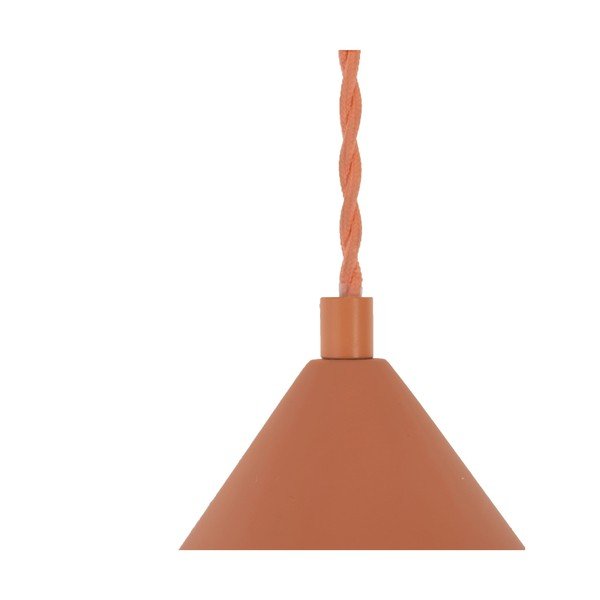 Kabantis šviestuvas raudonos plytų spalvos ø 30 cm su akmens gaubtu Vilma – SULION-image-2