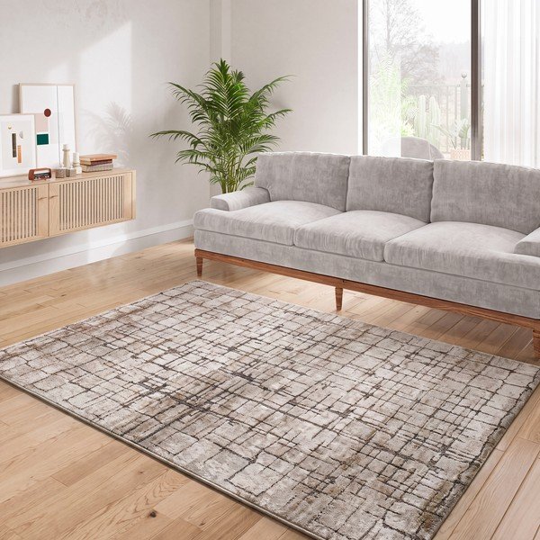 Pilkai smėlinės spalvos kilimas 133x190 cm Ceres – Universal-image-1