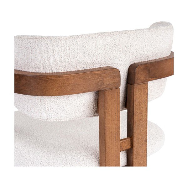 Baltos spalvos valgomojo kėdė su porankiais Toscana – Kalune Design-image-4