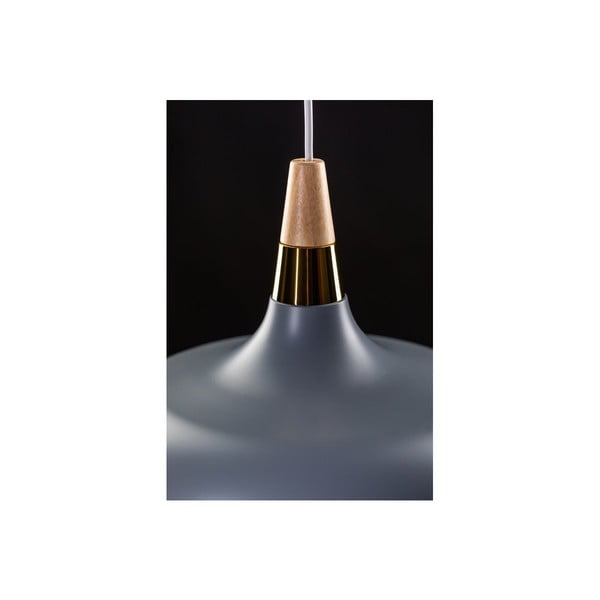 Kabantis šviestuvas pilkos spalvos su mediniu gaubtu/su metaliniu gaubtu Skandi – GTV-image-1