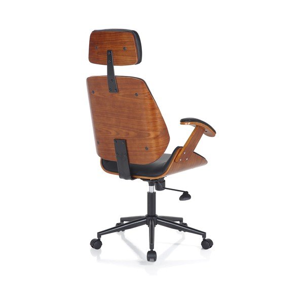 Juodos spalvos iš dirbtinės odos biuro kėdė Visby – Tomasucci-image-4