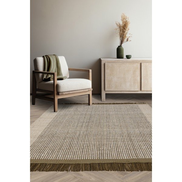 Rankų darbo iš vilnos kilimas šviesiai rudos spalvos 200x290 cm Avalon – Asiatic Carpets-image-2