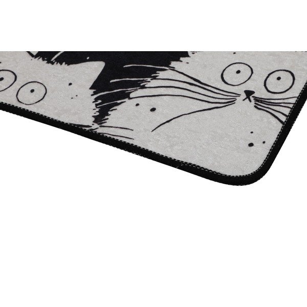 Juodos spalvos/pilkos spalvos vonios kilimėliai 2 vnt. 60x100 cm White Cats – Foutastic-image-4