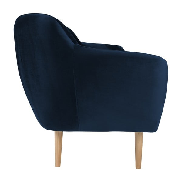 Tamsiai mėlyna trijų vietų sofa Mazzini Sofas Benito-image-3
