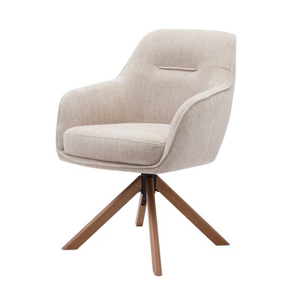 Kreminės spalvos iš audinio valgomojo kėdžių komplektas 2 vnt. Avola – Unique Furniture-image-4