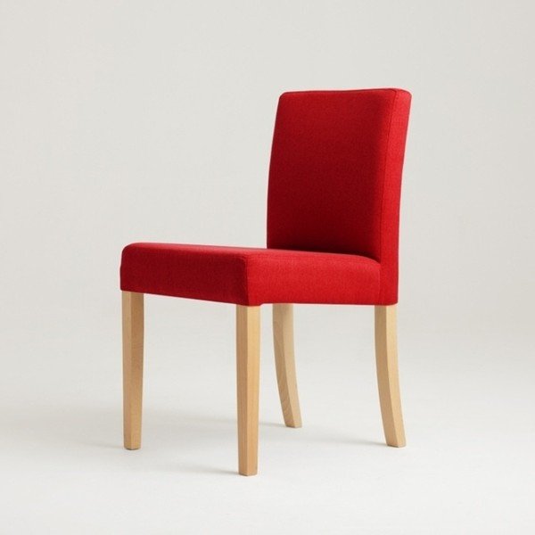 Raudona kėdė su natūraliomis kojomis Custom Form Wilton-image-1