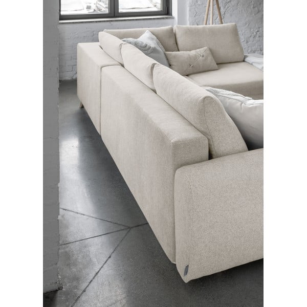 Smėlio spalvos sofa-lova U formos Miuform Scandic Lagom, dešinysis kampas-image-4