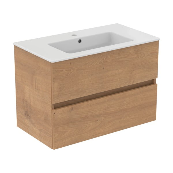 Pakabinama spintelė po kriaukle natūralios spalvos iš ąžuolo 80x55 cm Eurovit+ – Ideal Standard-image-3