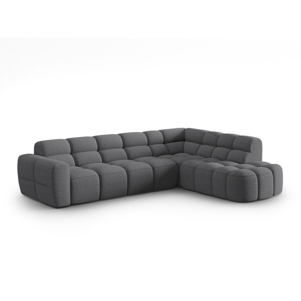 Kampinė sofa pilkos spalvos Lisa – Micadoni Home-image-2