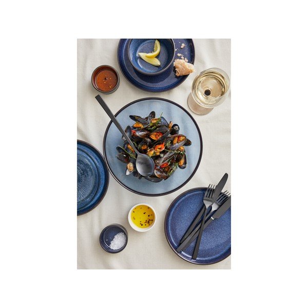 Juodos spalvos/mėlynos spalvos iš akmens masės lėkštė ø 27 cm Gastro Dark Blue/Black – Bitz-image-2