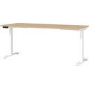 Elektra reguliuojamas aukštis reguliuojamas darbo stalas su ąžuolo dekoro stalviršiu 80x180 cm Jet – Germania